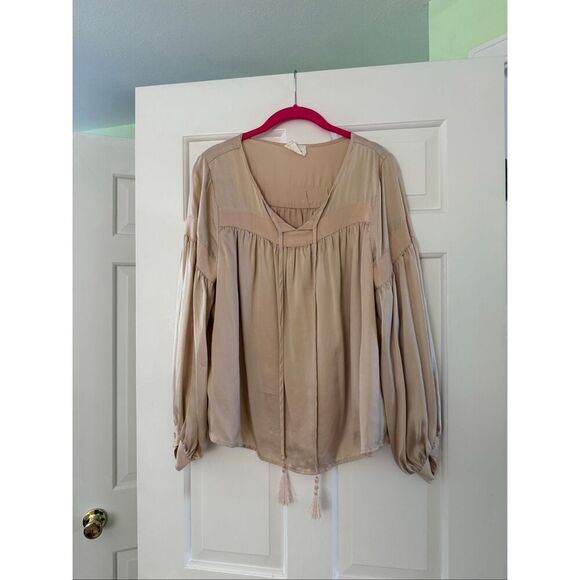 Flannel Australia Pink/Peach Silk Blouse - Picture 7 of 9